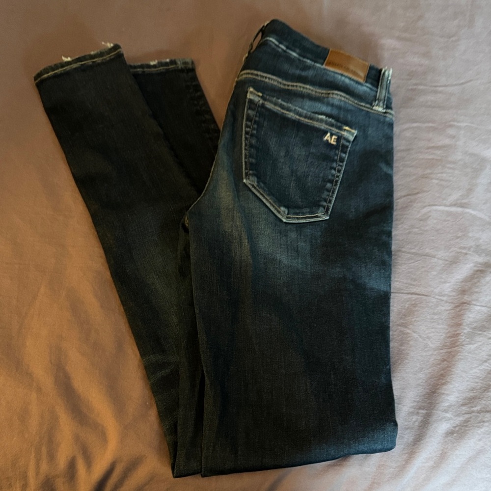 American Eagle Outfitters Women's Dark Blue jegging Jeans 4 long